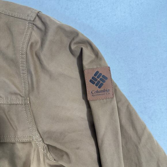 Columbia Sportswear Co Canvas Like Shacket Full Zip/Snaps Jacket Medium Hooded - Picture 8 of 16